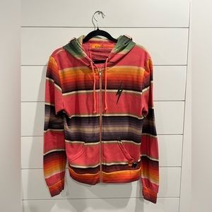 Aviator Nation serape bolt stitch hoodie